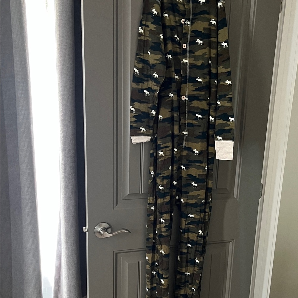 Camouflage Onesie with Moose Pattern